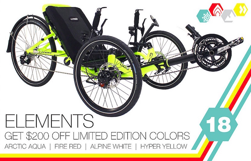 Promotion Catrike couleur jaune fluo