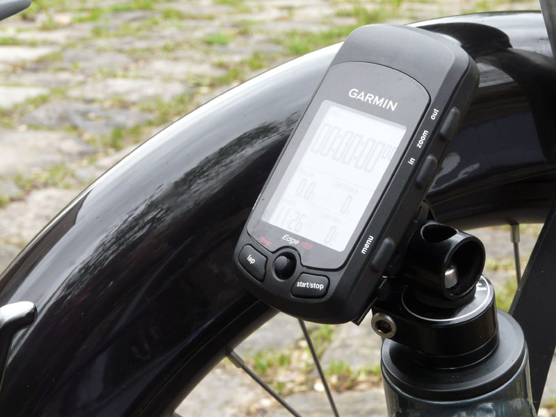 Le GPS peut-être idéalement positionné sur le support HPvelotechnik